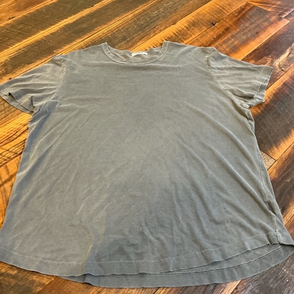 Buck Mason Slub Curved Hem Tee Gray Coal Venice Wash XL Made in USA - Picture 2 of 7